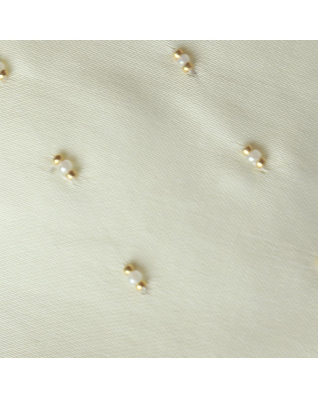 2KStyle White Neutrals Niki Bead Hand-Embellished Satin Mini Wristlet Pouch