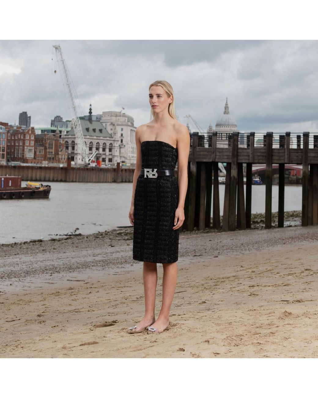 RUE AGTHONIS Black Lendemain Dress
