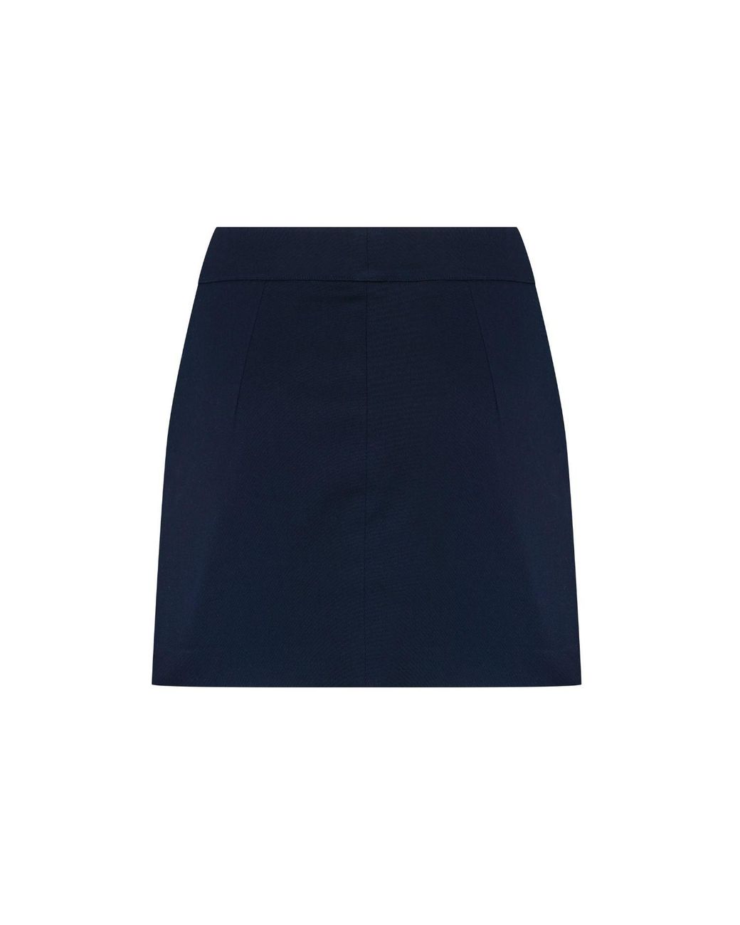 NAZLI CEREN Blue Marde Cotton Mini Skirt