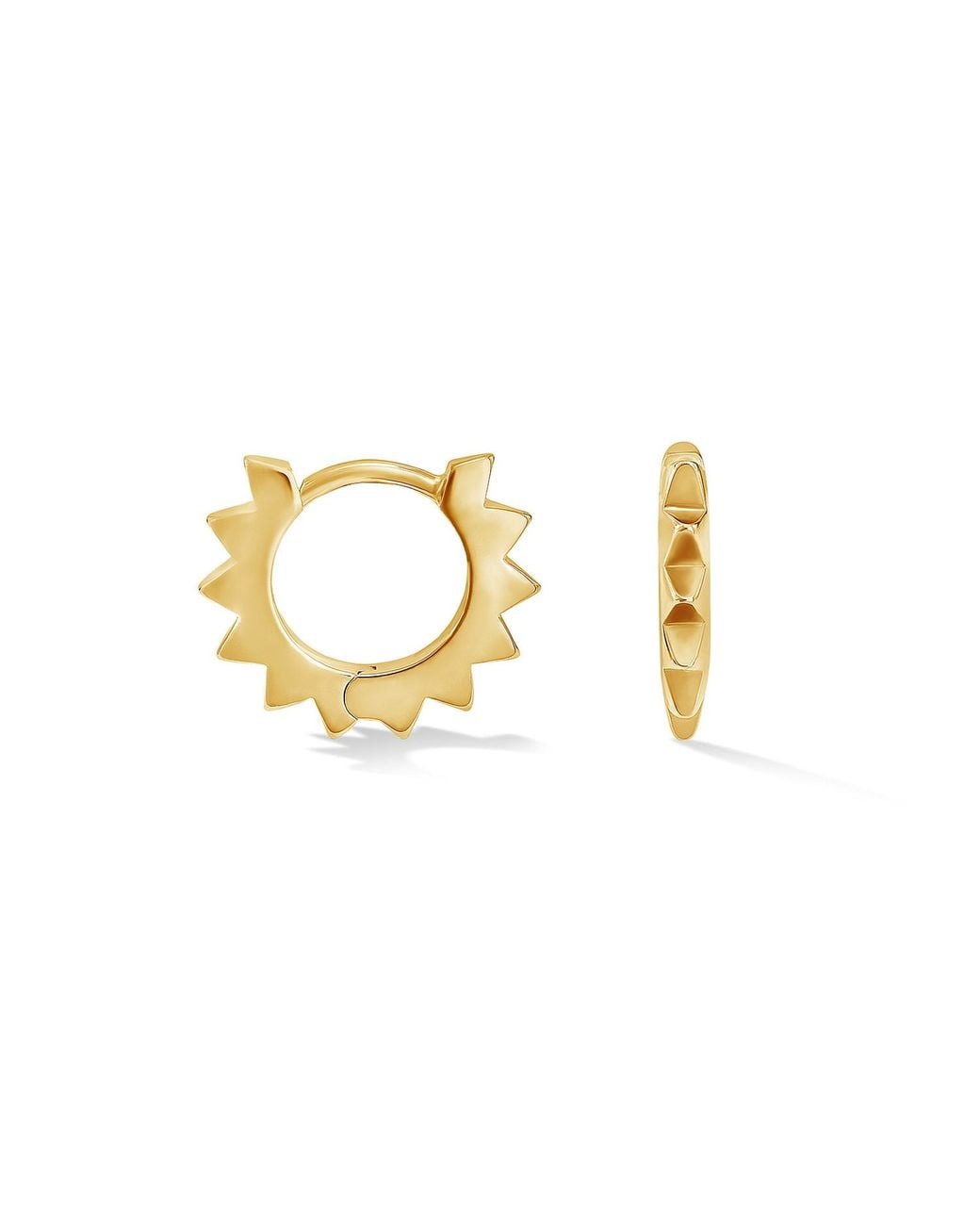 Dower & Hall Metallic Star Huggie Hoops