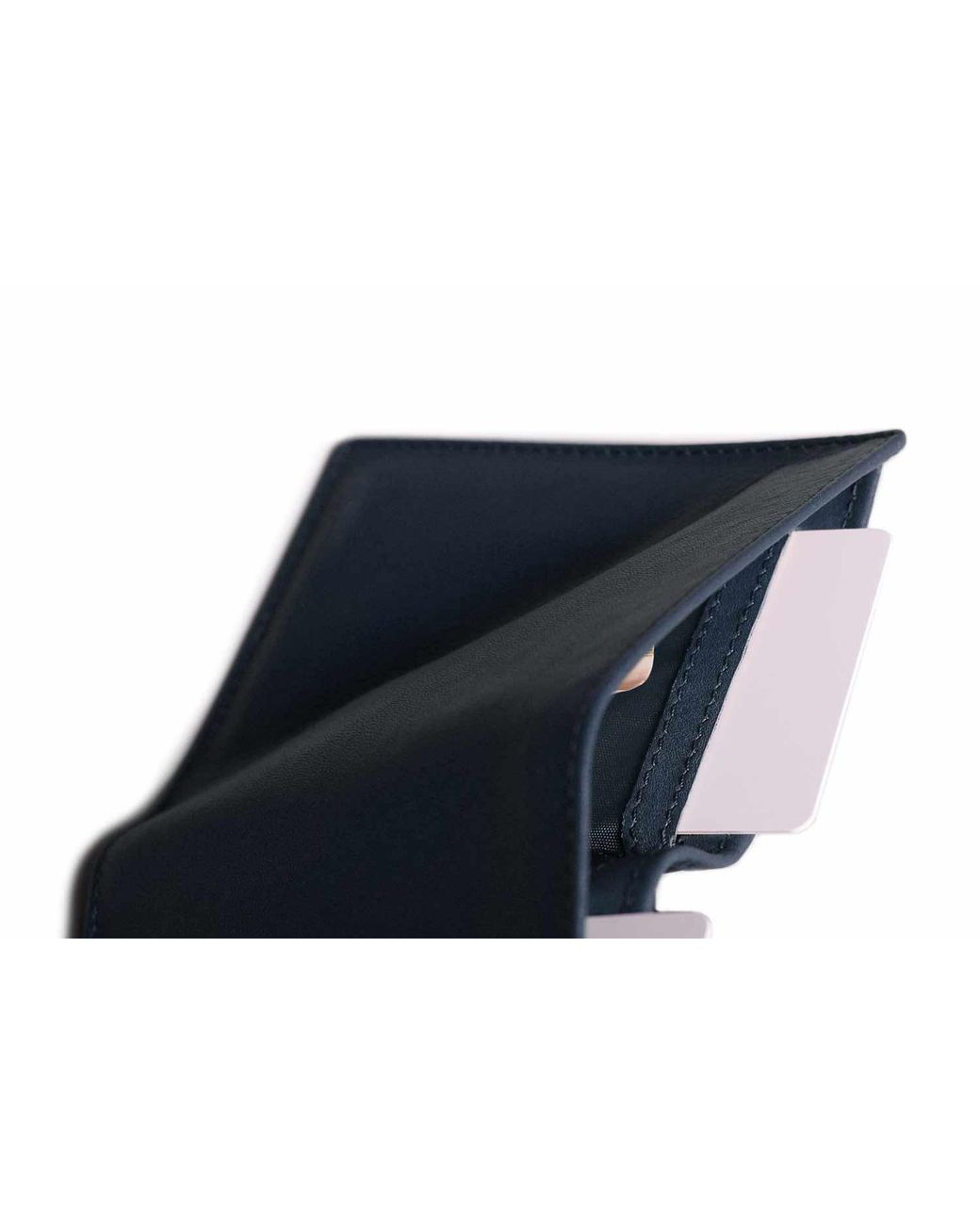 Harber London Blue Leather Bifold Wallet With Rfid Protection for men