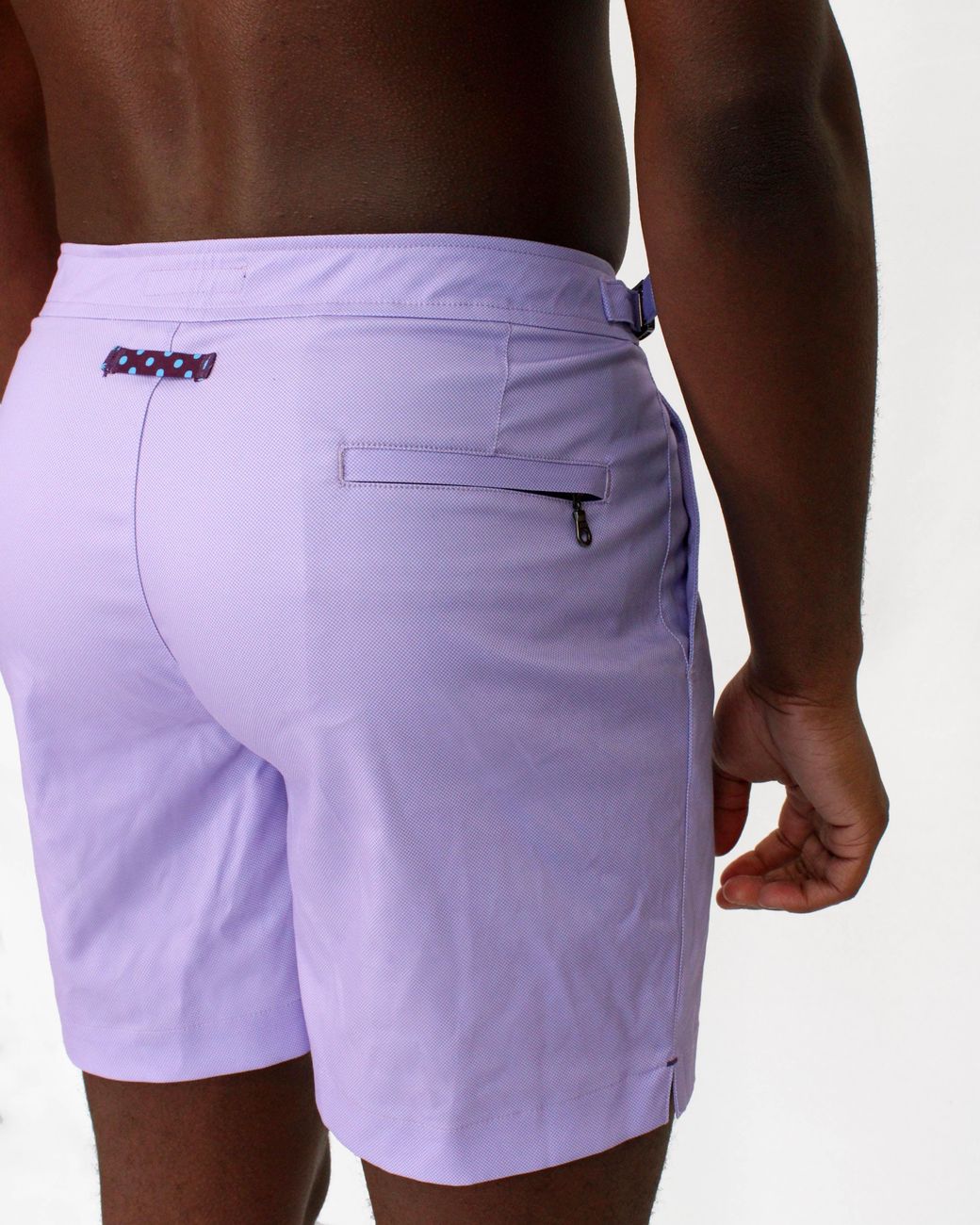 Lords of Harlech Purple Pool Oxford Swim Short for men