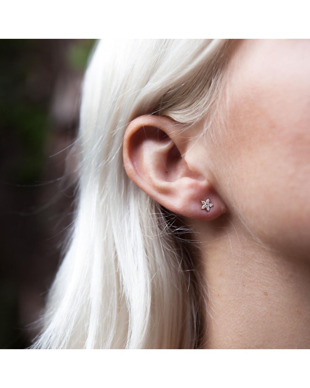 Zoe & Morgan Metallic Alcyone Diamond Stud Single