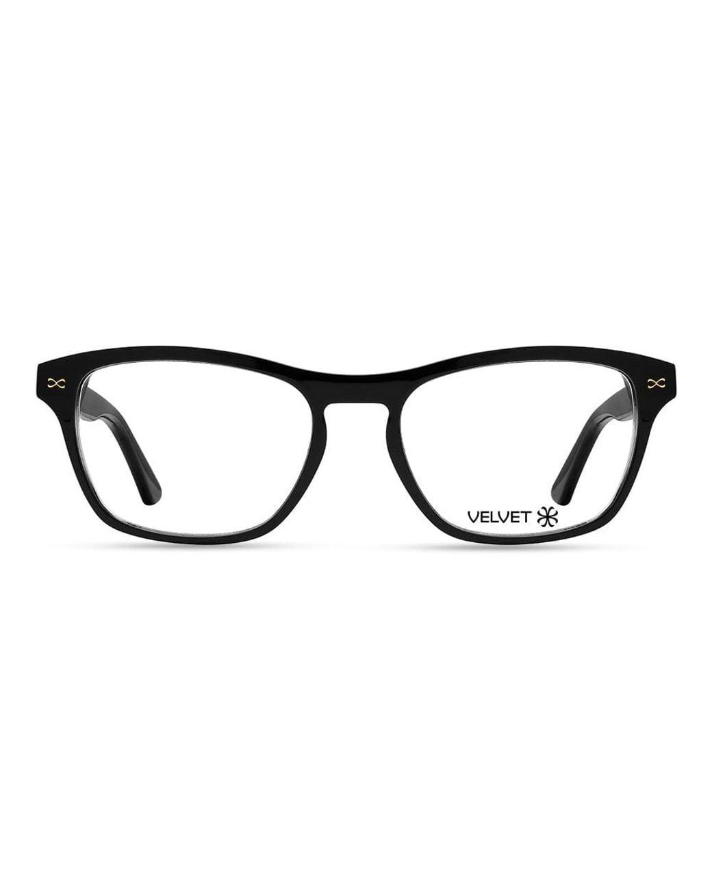 Velvet Eyewear Black Square Optical Style