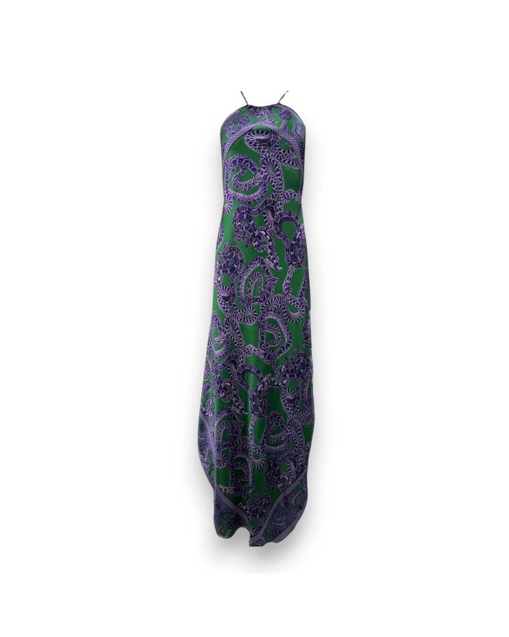 Monzlapur New York Blue Silk Snake Scarf Dress