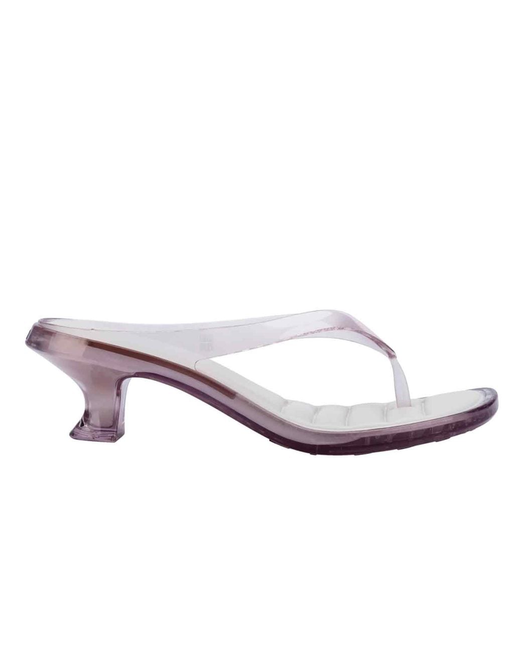 Melissa White Thong Kitten Heel