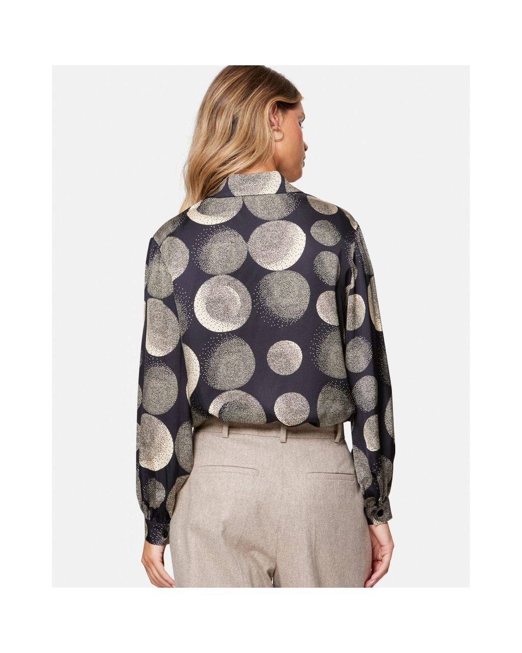 Helen Mcalinden Gray Viola & Ivory Print Blouse
