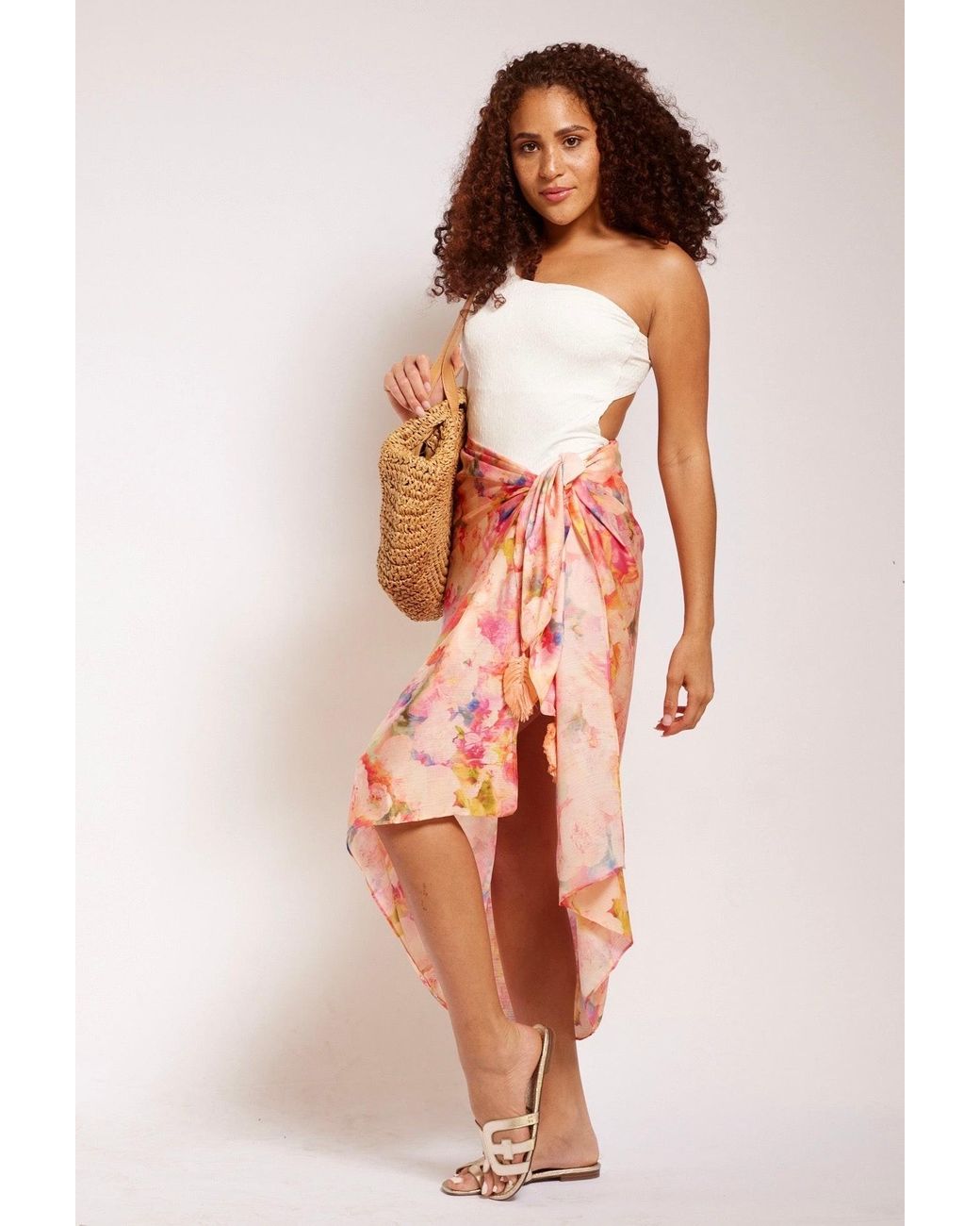 Yomisma Pink Signature Wrap Sarong