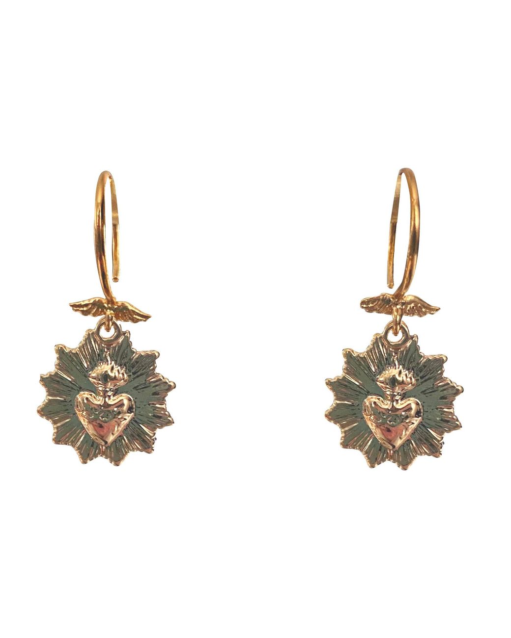 IN CAUDA VENENUM Metallic Grail Earrings