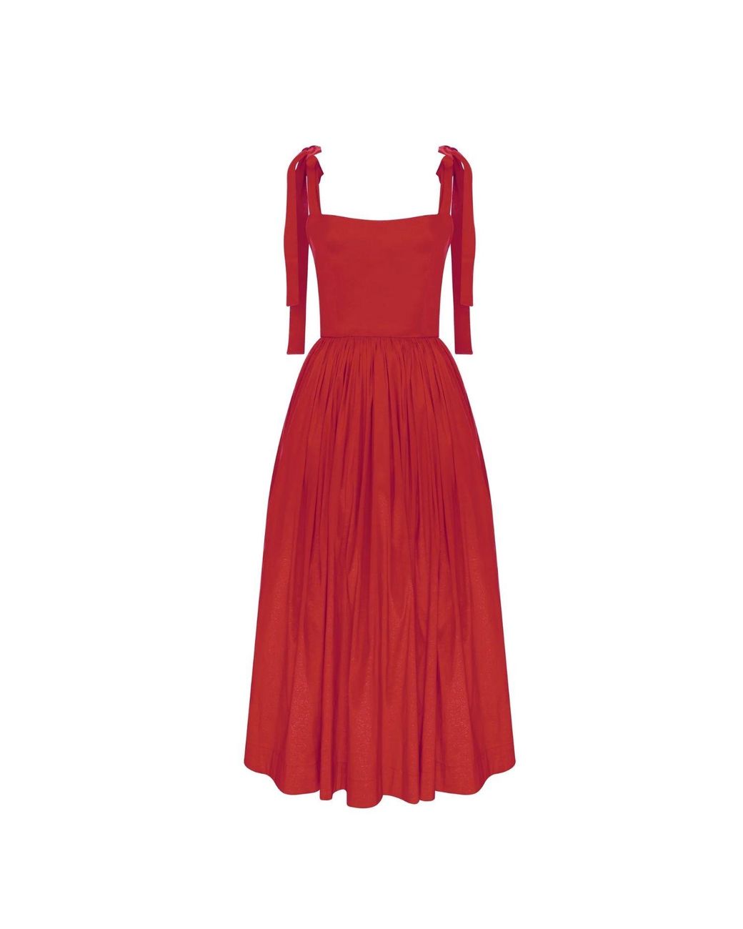 NAZLI CEREN Red Sibby Midi Dress