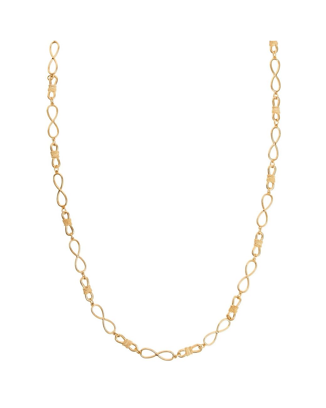 Caramel Vintage Jewellery Metallic Infinity Link Chain Necklace