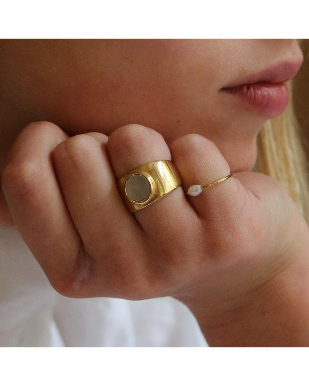 Iris London Metallic Etta Ring