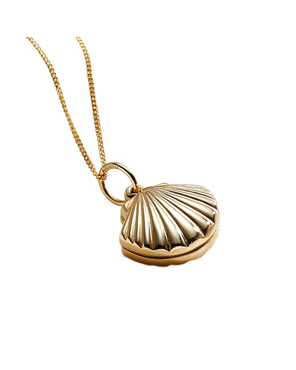 Posh Totty Designs Metallic 9Ct Shell Locket Necklace