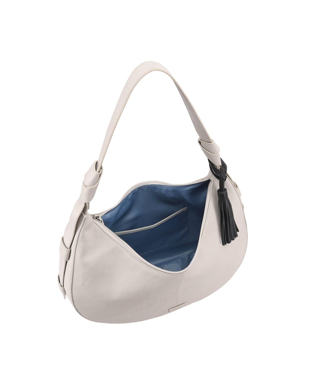 Lloyd Baker Gray Emmy Leather Hobo/Shoulder Bag- Neutrals