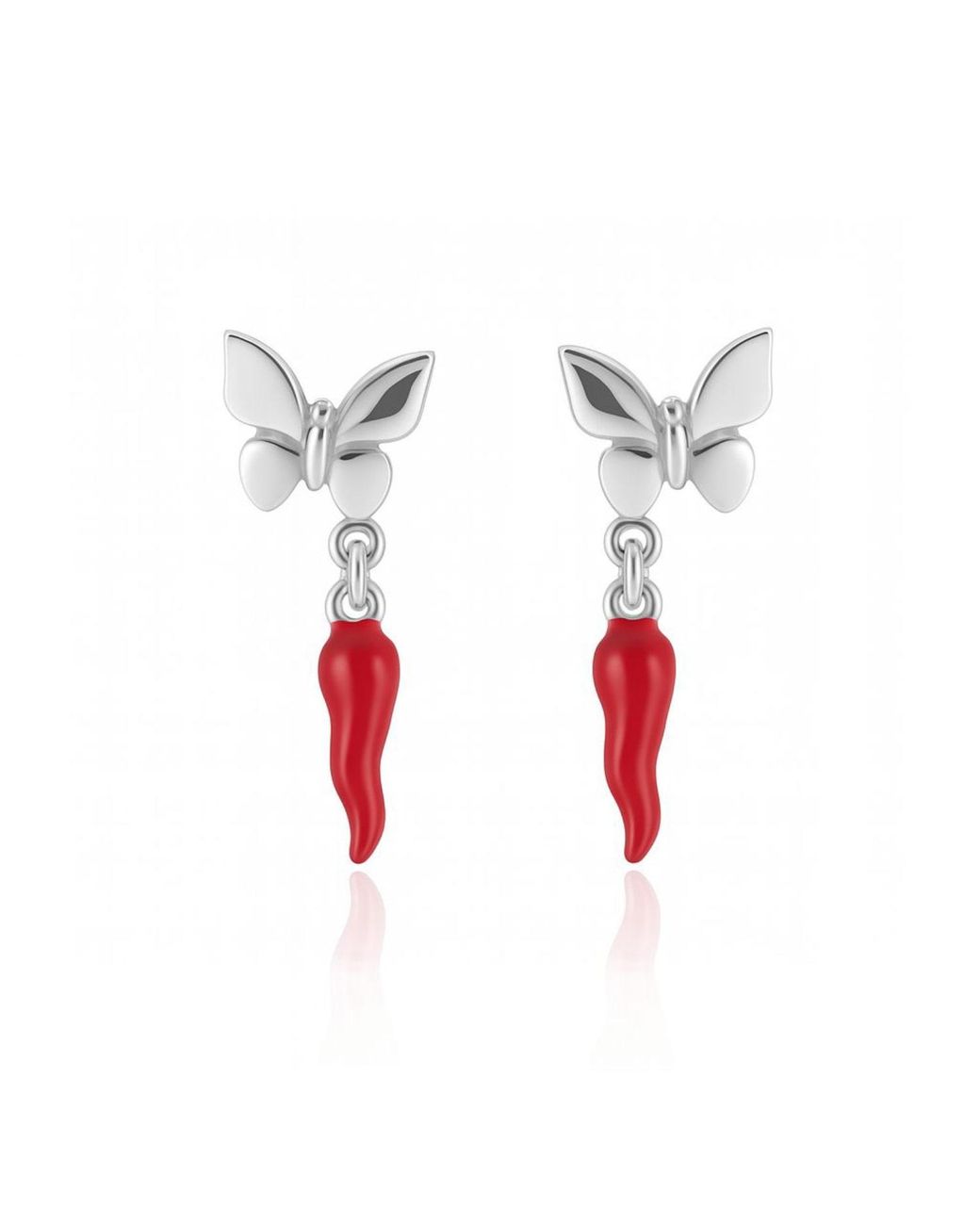 Unaloe Red Butterfly Earrings