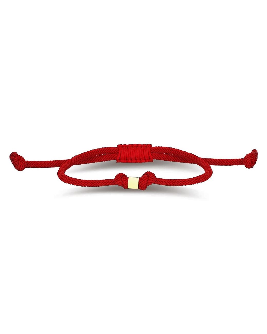 Reis Jewellery Red Single Cube Rope Bracelet for men