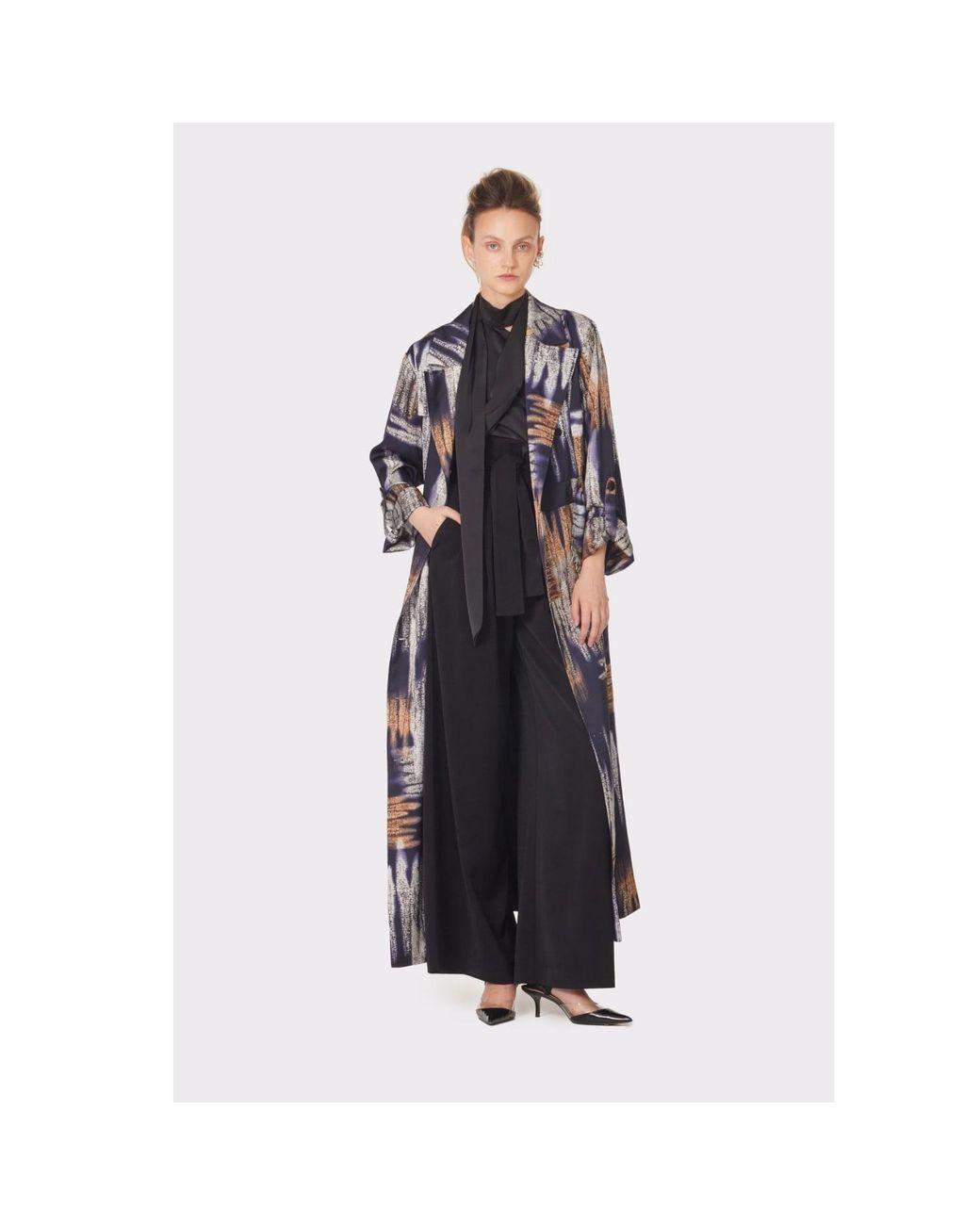 Julia Allert Black High Waist Long Wide Leg Trousers –