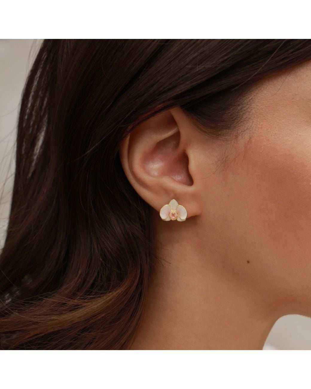 Agora Jewellery Pink Orchid Earrings