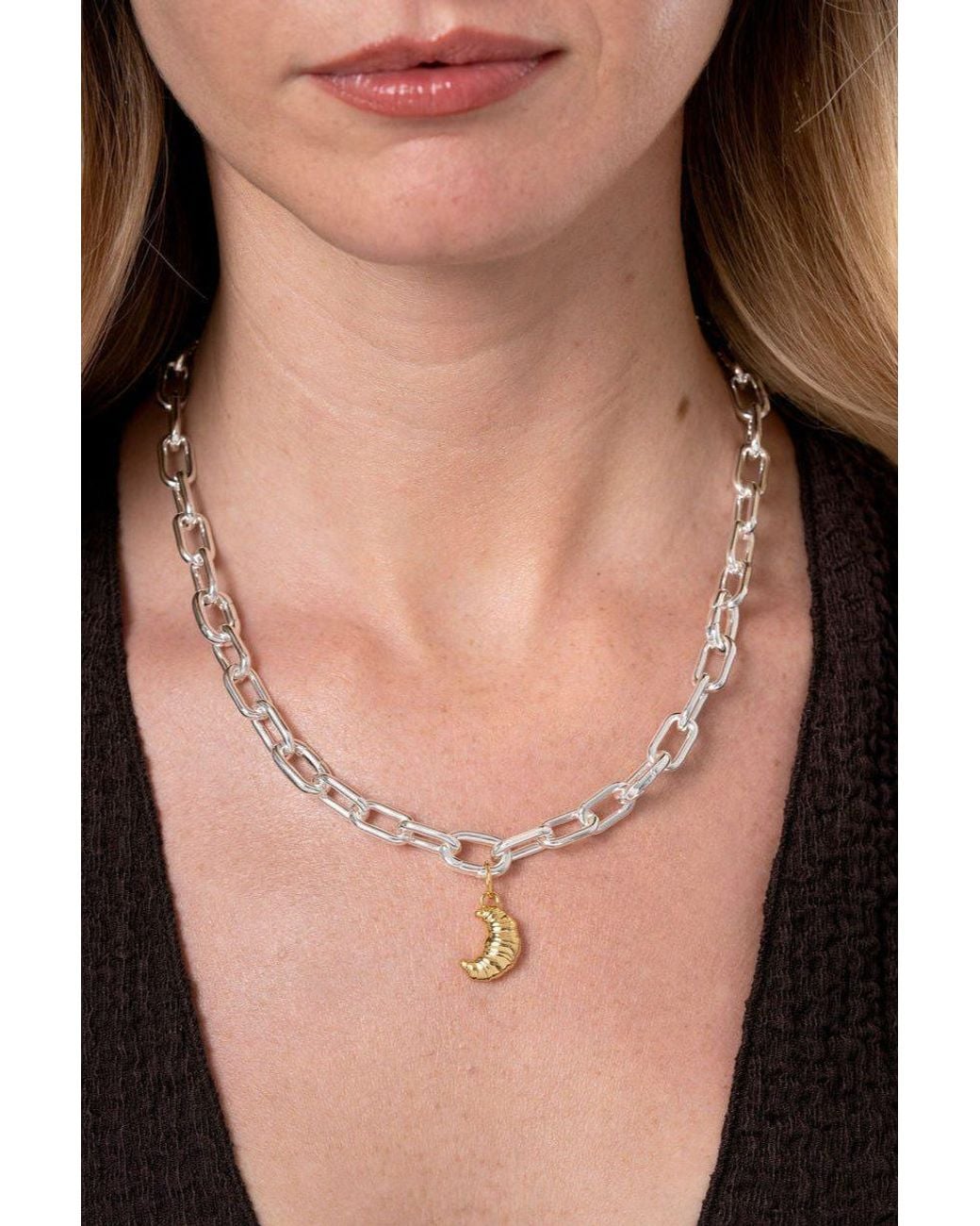 Zynnia Collective Metallic Croissant Charm