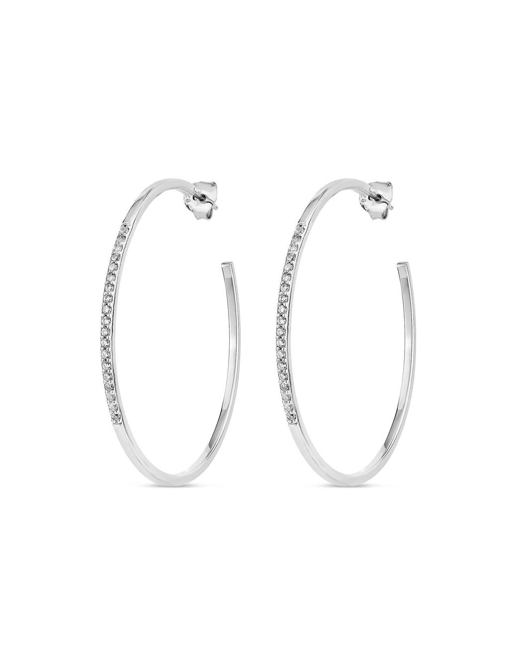 SALLY SKOUFIS Metallic Adventure Earrings With Made Cz Diamond Stimulant