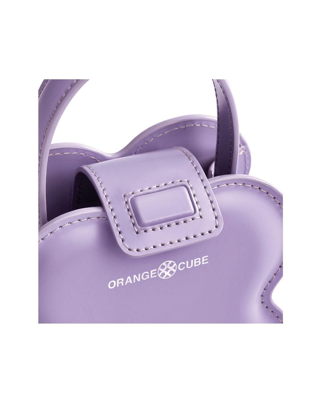 Orange Cube Purple Small Lucky Clover Handbag