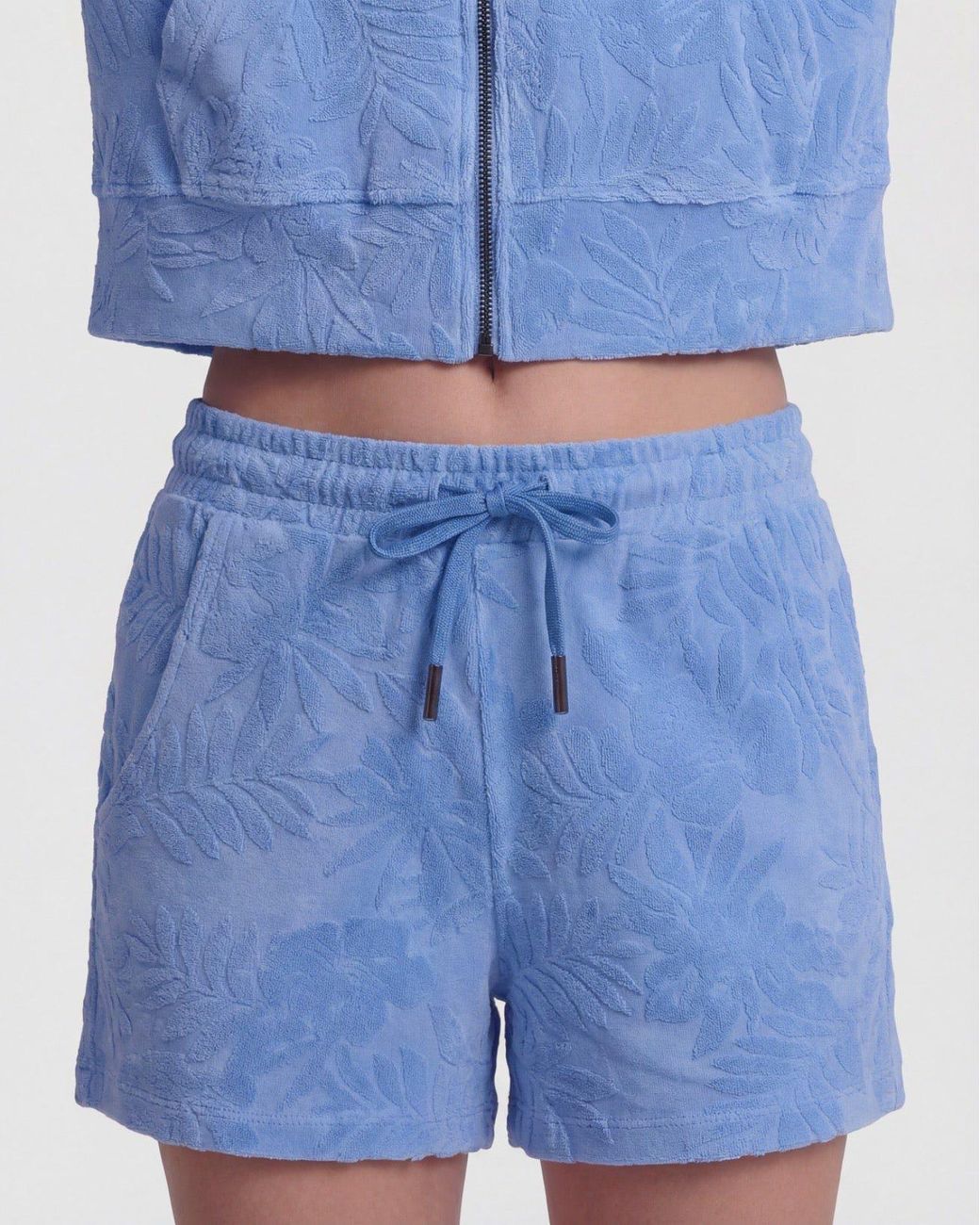 Lords of Harlech Blue Tess Drawstring Terry Toweling Short