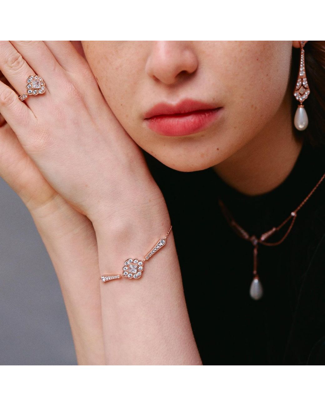Retro Chic Metallic Ballet Bracelet