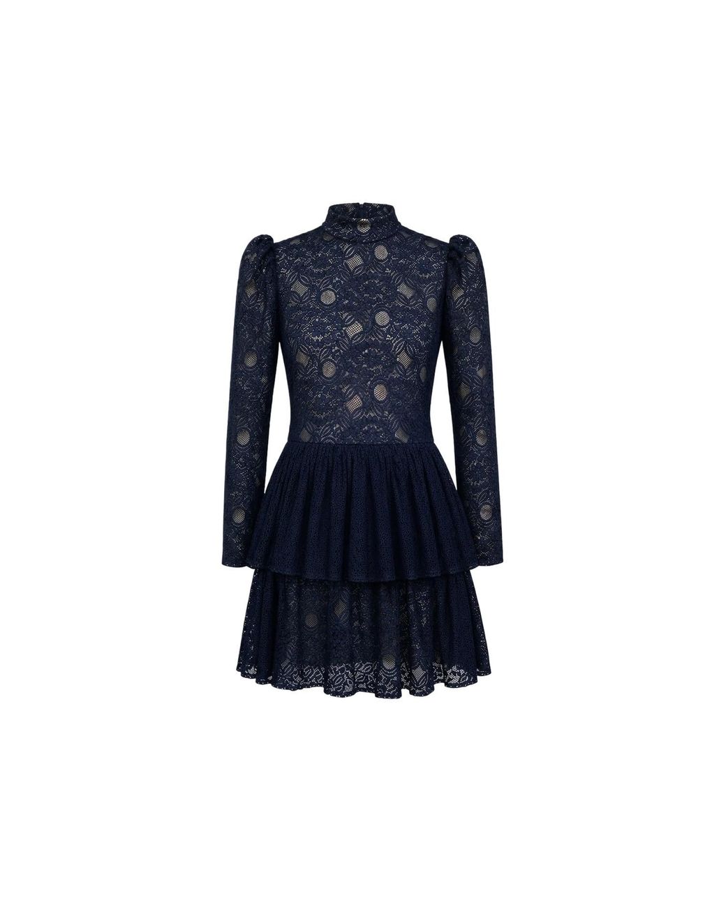 Mandarano Blue Siena Lace Dress