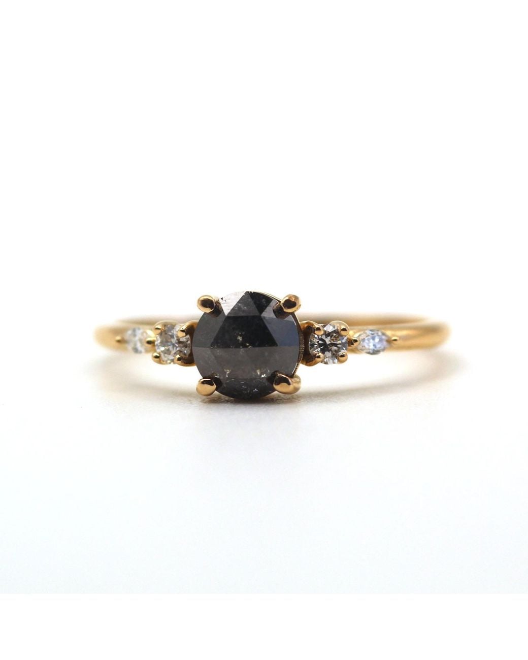 VicStoneNYC Fine Jewelry Metallic Salt And Pepper Diamond Ring