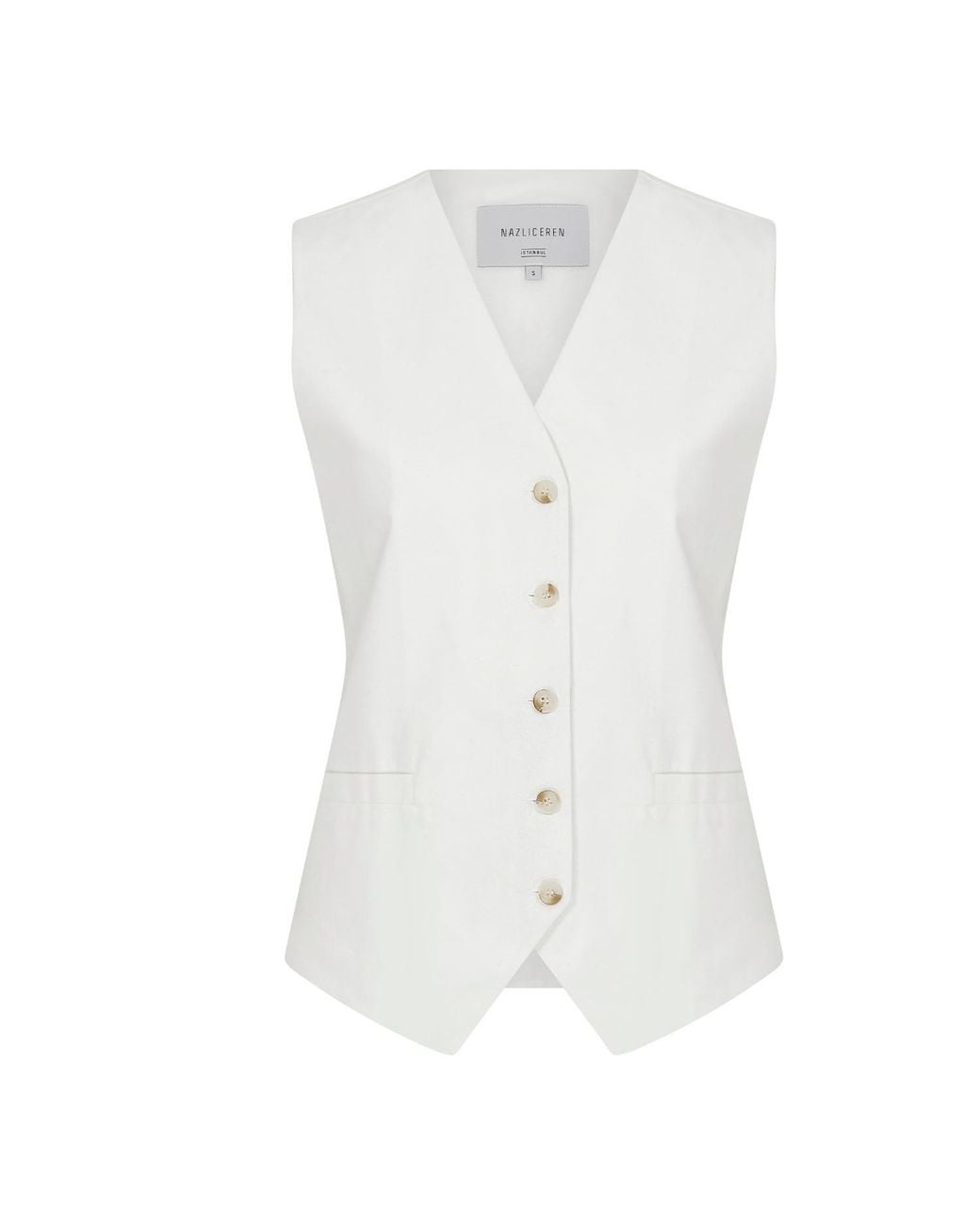 NAZLI CEREN White Bea Vestcoat