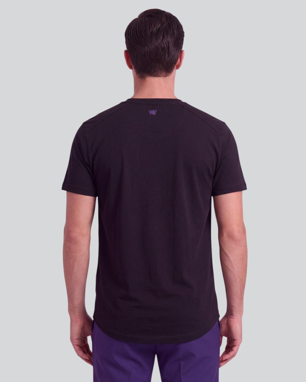 Lords of Harlech Black Timothy Stretch Cotton Crew-Neck Tee for men