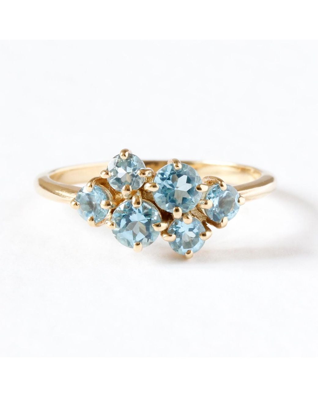 Lee Renee Blue Topaz Cluster Ring