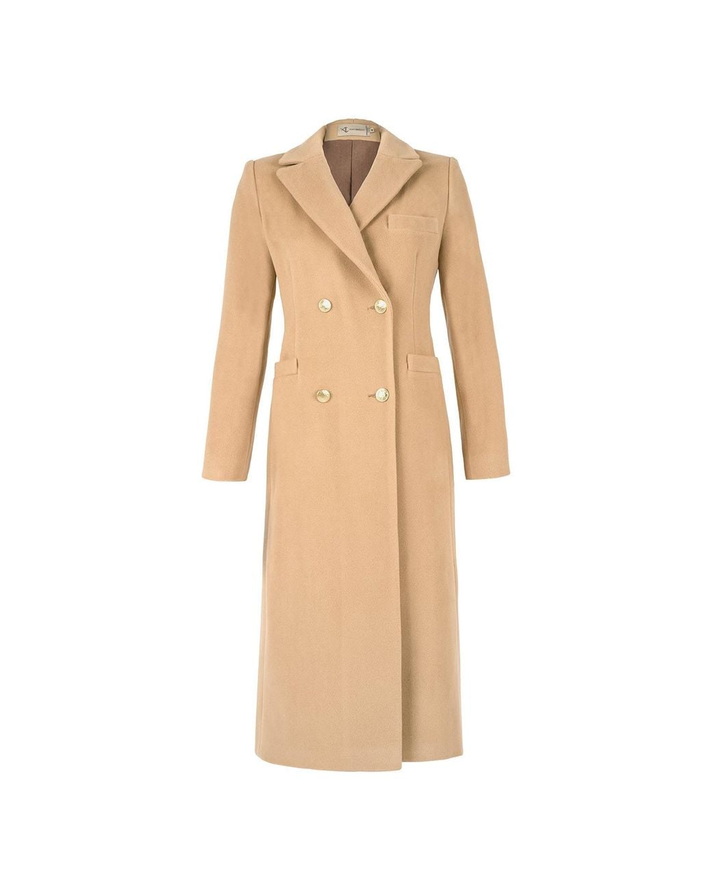 ALINA CERNĂTESCU Natural Neutrals Forum Double-Breasted Midi Wool Coat