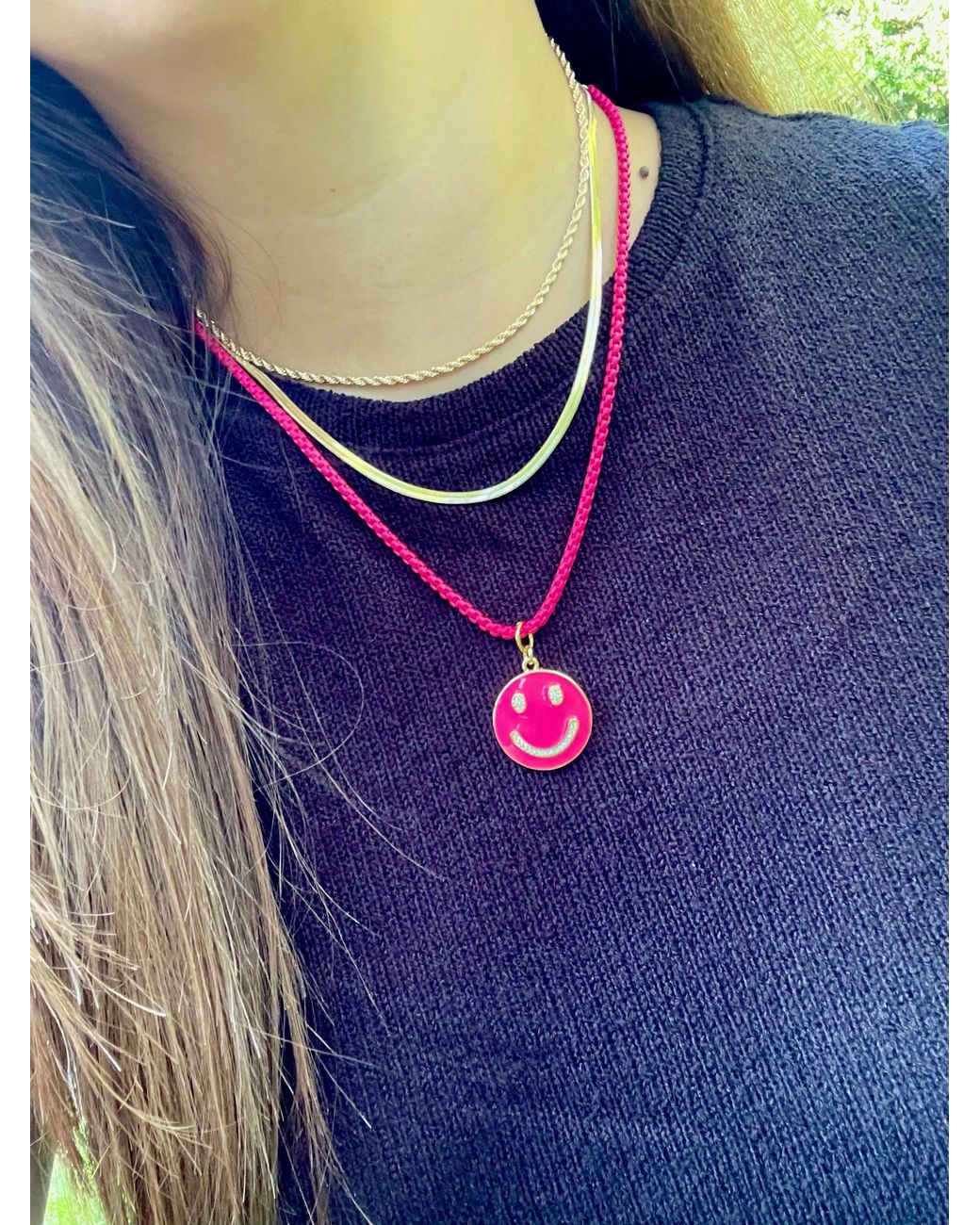 Olivia Le Metallic Venice Twisted Filled Rope Necklace