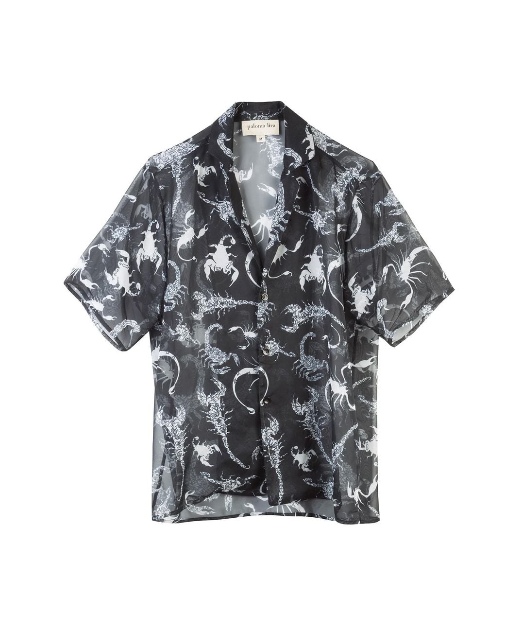 Paloma Lira Black Scorpios Chiffon Shirt for men