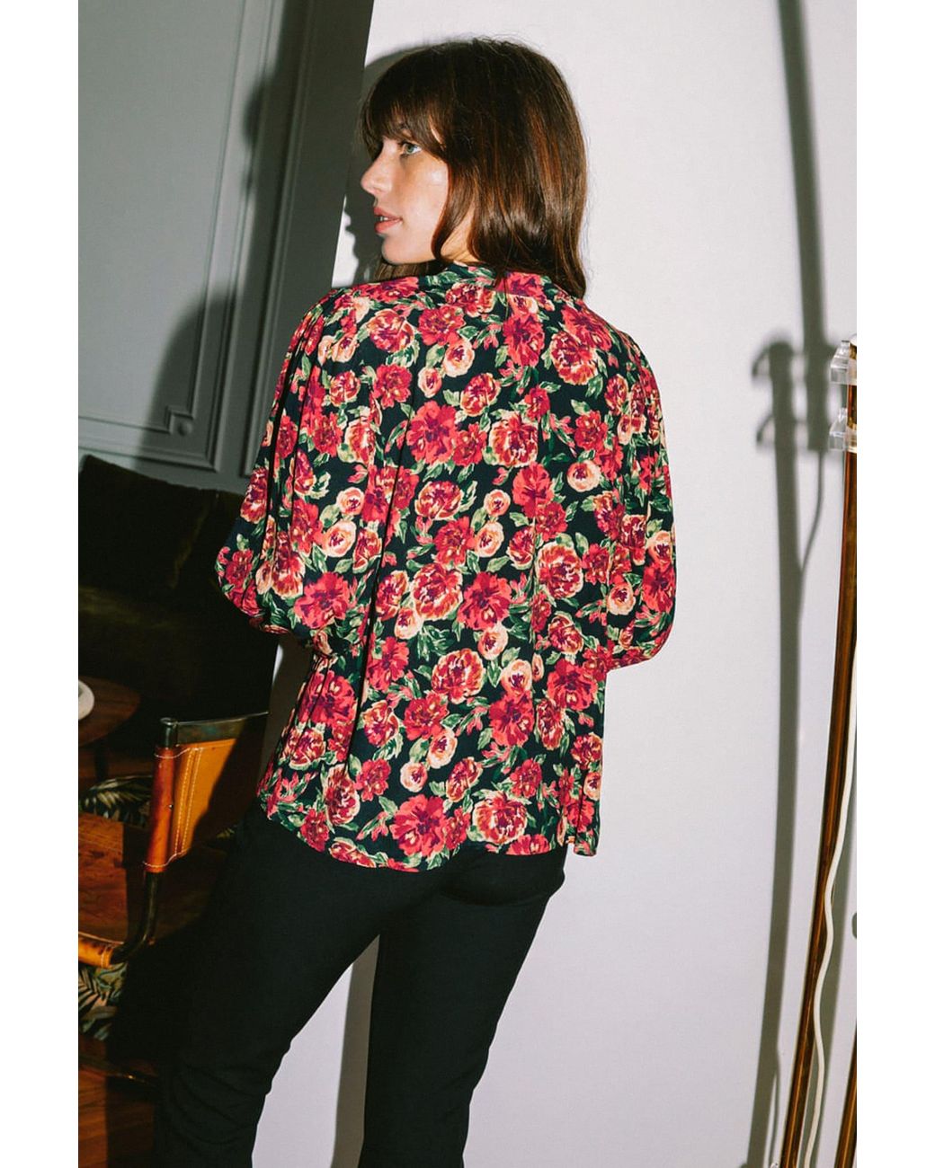AVANI Apparel Red Hortensia Blouse
