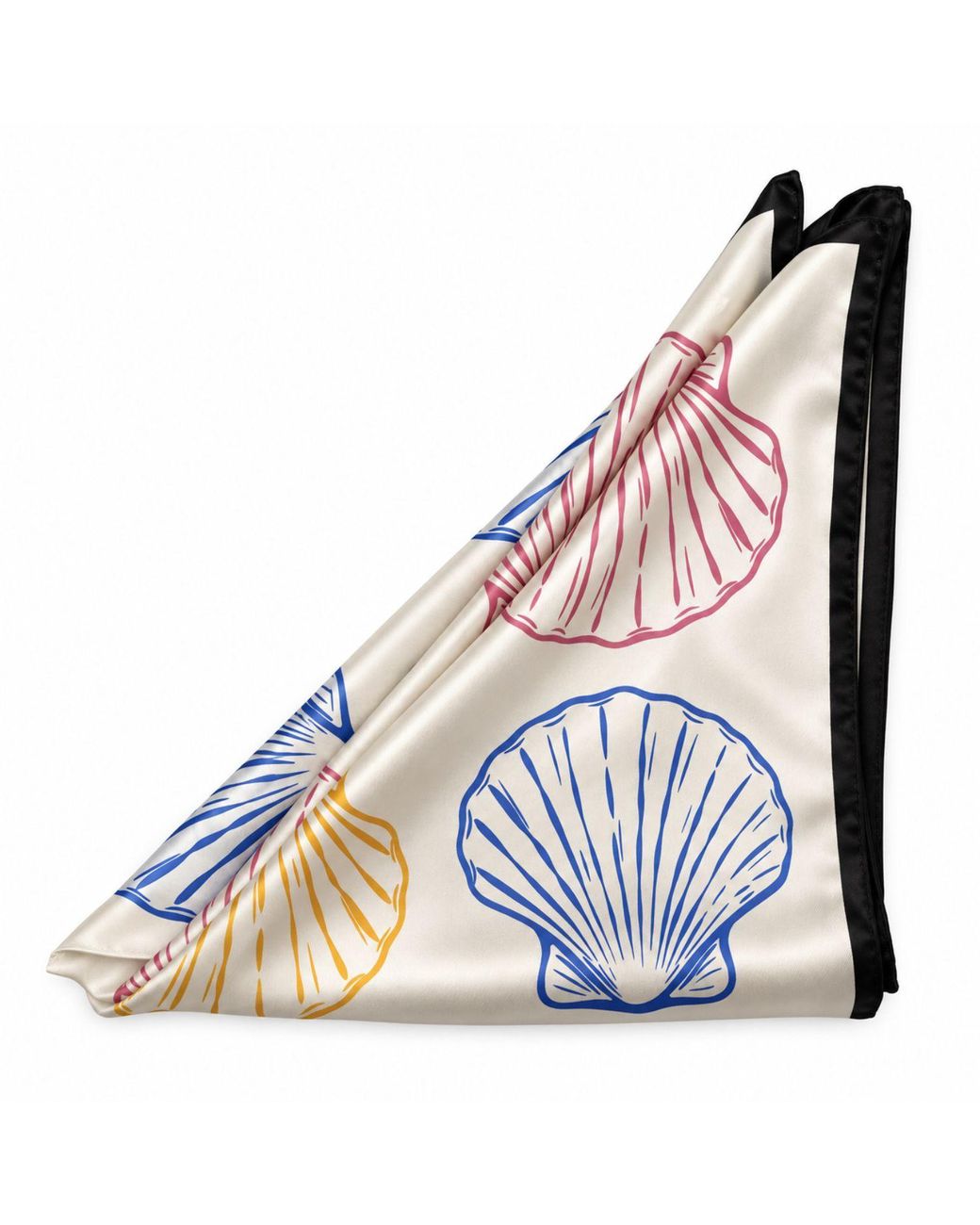 Cier Blue Seashell Stamp Scarf