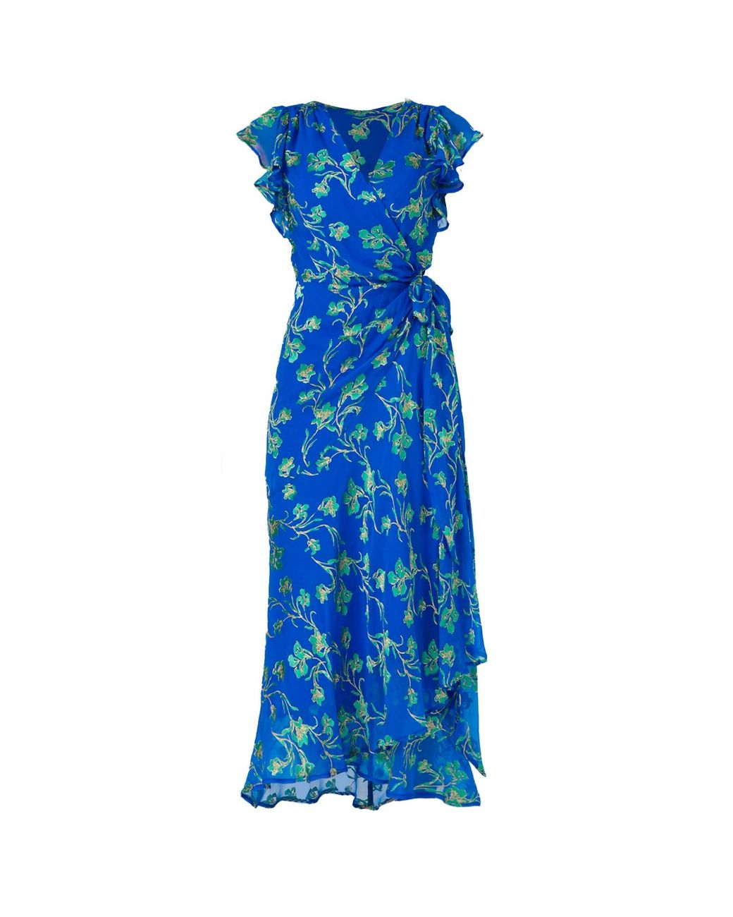 SACHA DRAKE Blue Aphina Wrap Dress