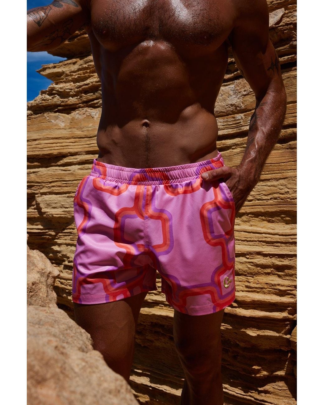 Julia Clancey Red South Bay Boardie for men