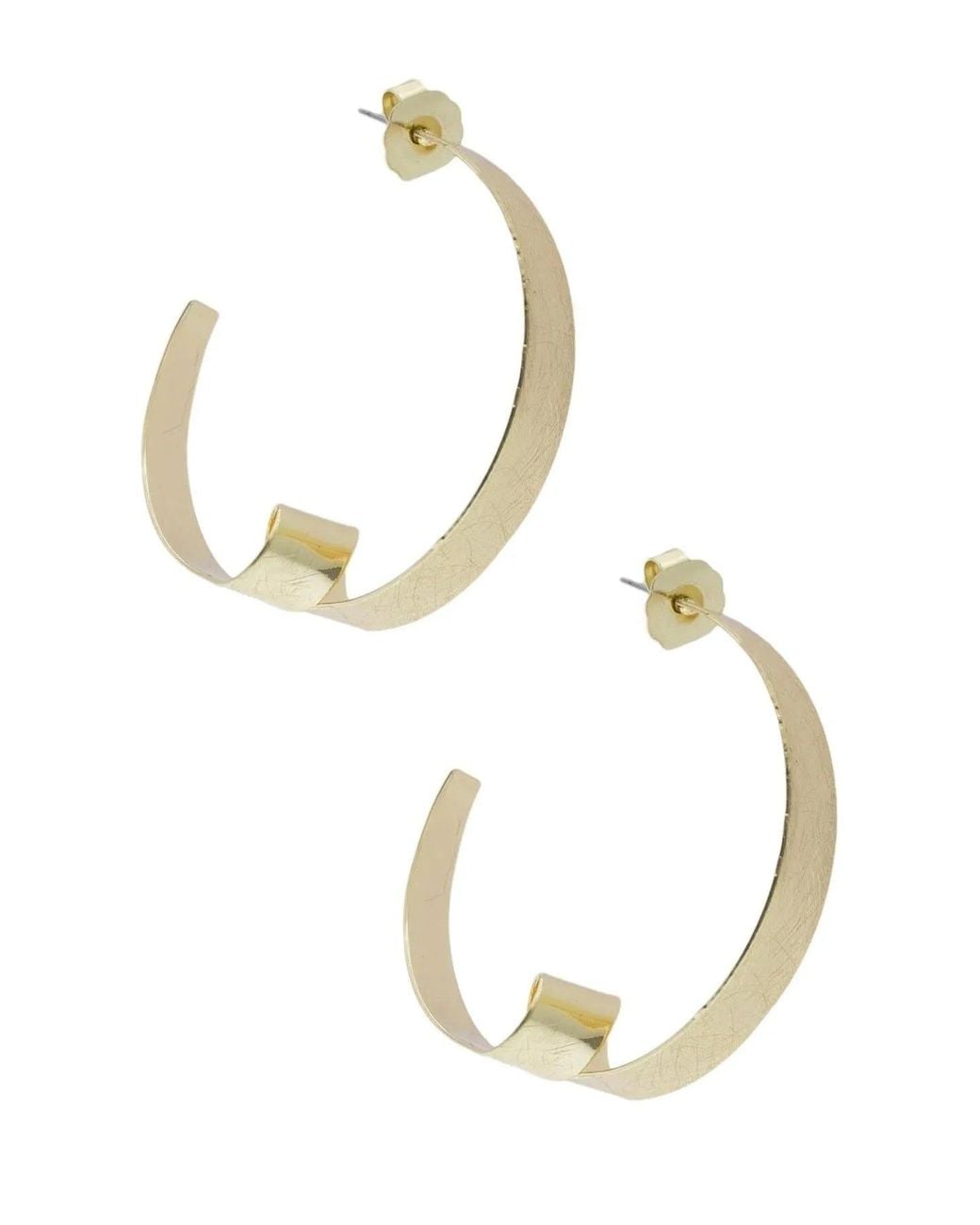 Saachi White Looped Hoop Earring