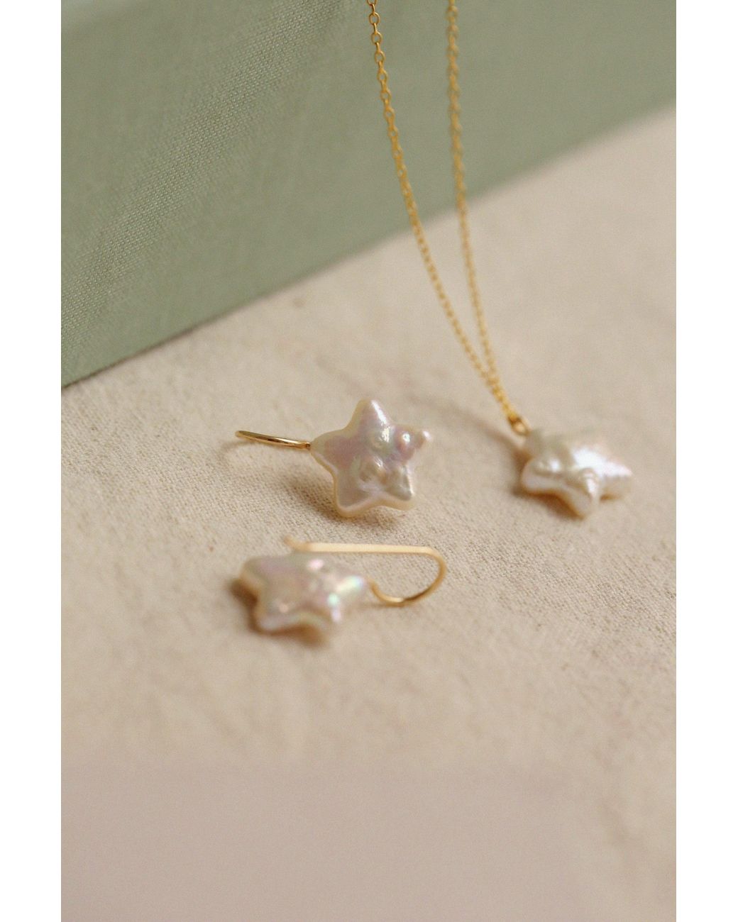 Katy Faye Metallic Celeste Pearl Necklace
