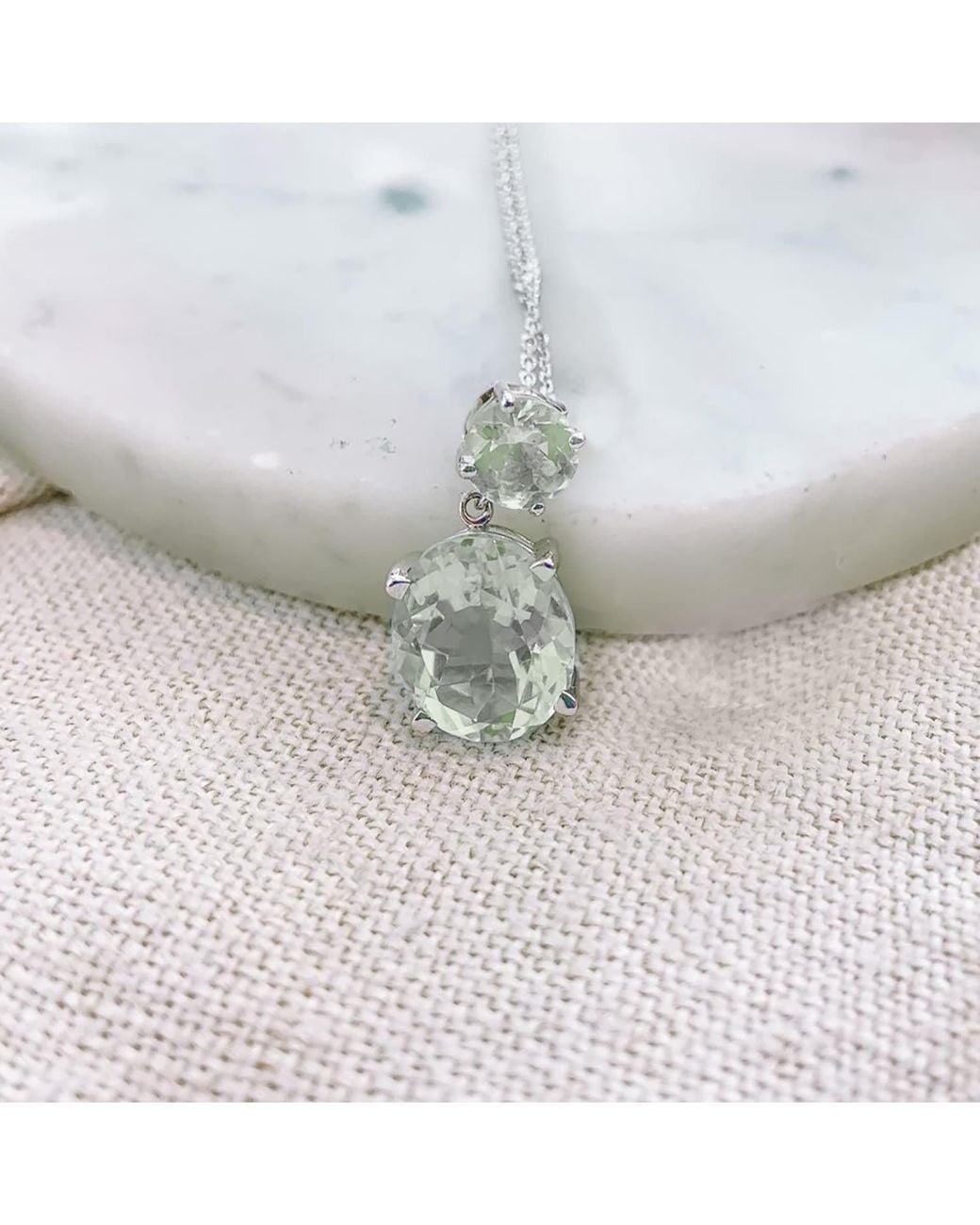 Augustine Jewels Green Amethyst Drop Necklace