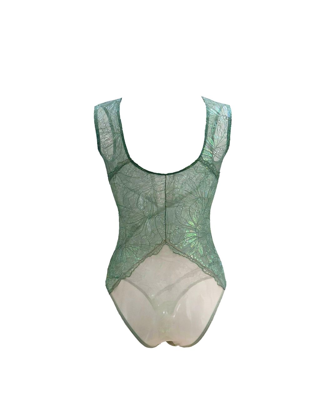 Carol Coelho Green Psyche Sleeveless Iridescent Bodysuit