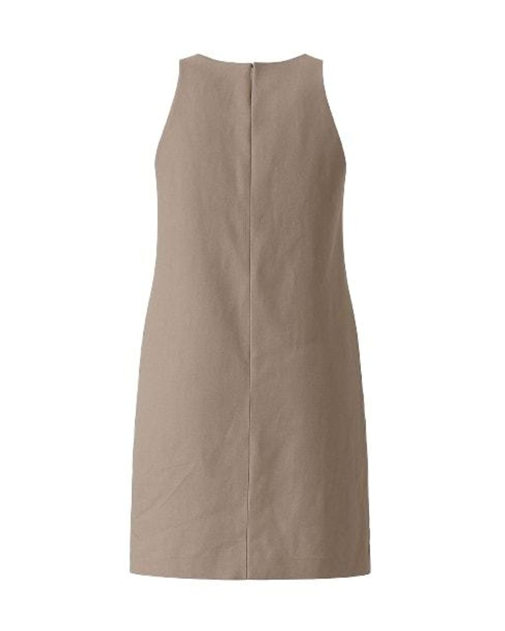 Conquista Natural Taupe Sleeveless Sack Dress
