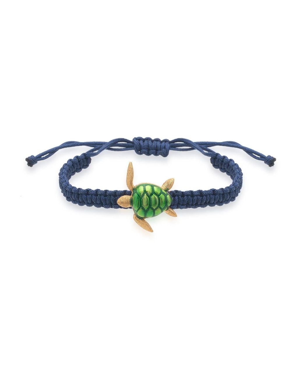 Milou Jewelry Green Sea Turtle Pull Cord Bracelet