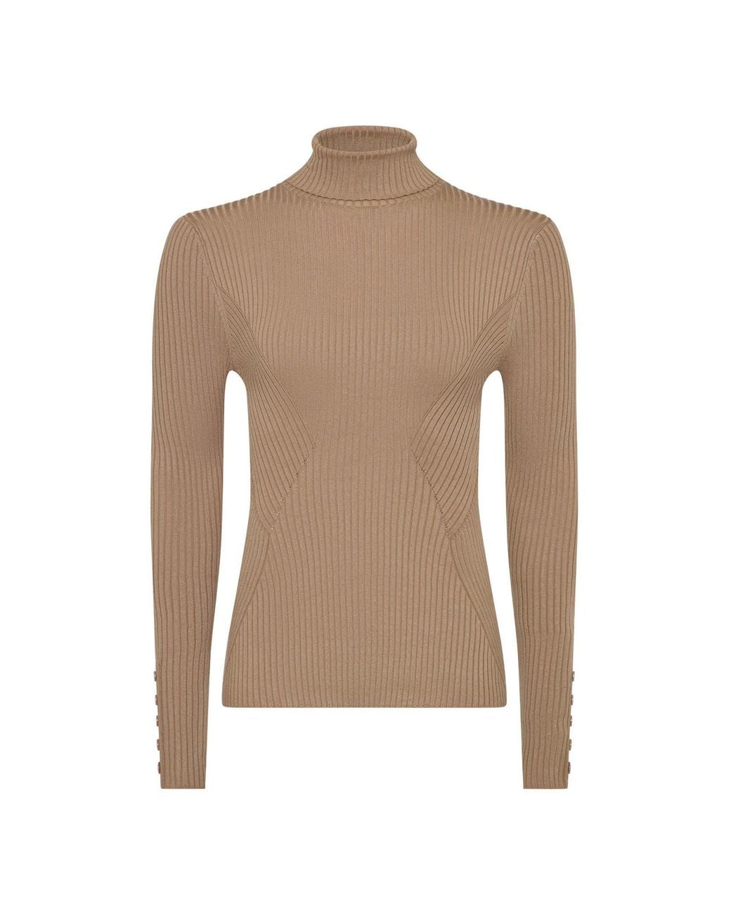 Guinea London Brown Neutrals Camel Roll Neck Sweater