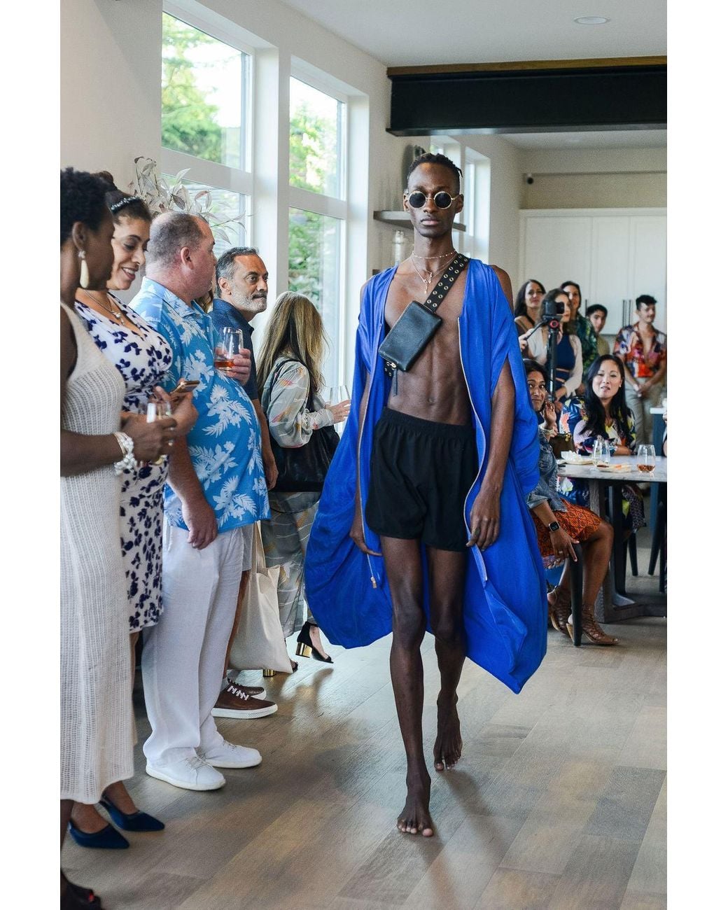 Yomisma Blue She's A Royal Signature Zip Kaftan — Eco-Friendly, Ultra-Soft, Versatile Silhouette