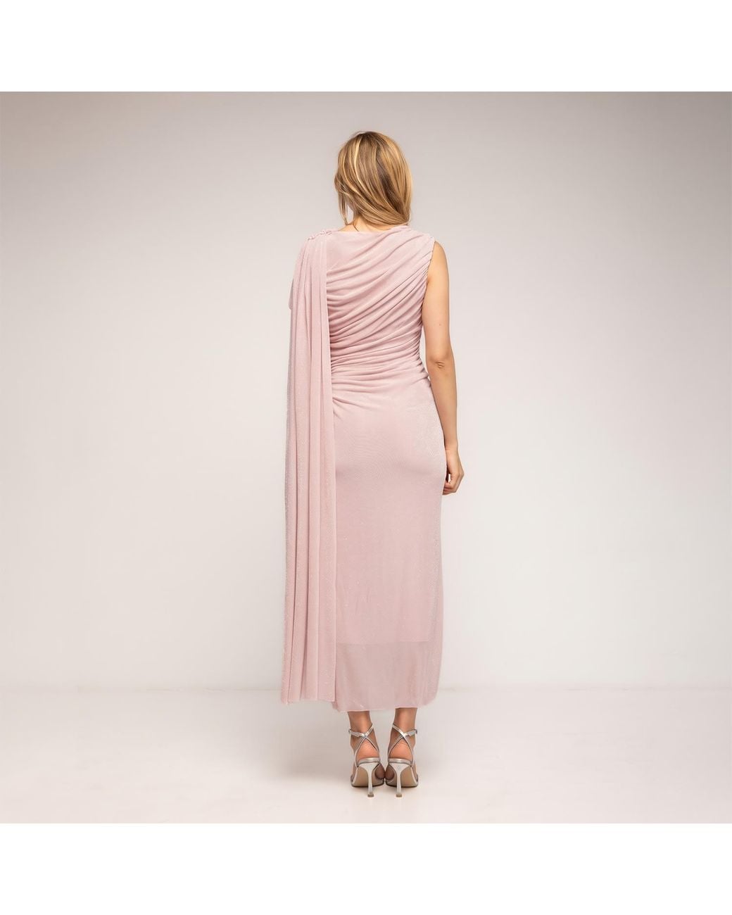 Tantra Spain Sl Pink Long Dress With Draping