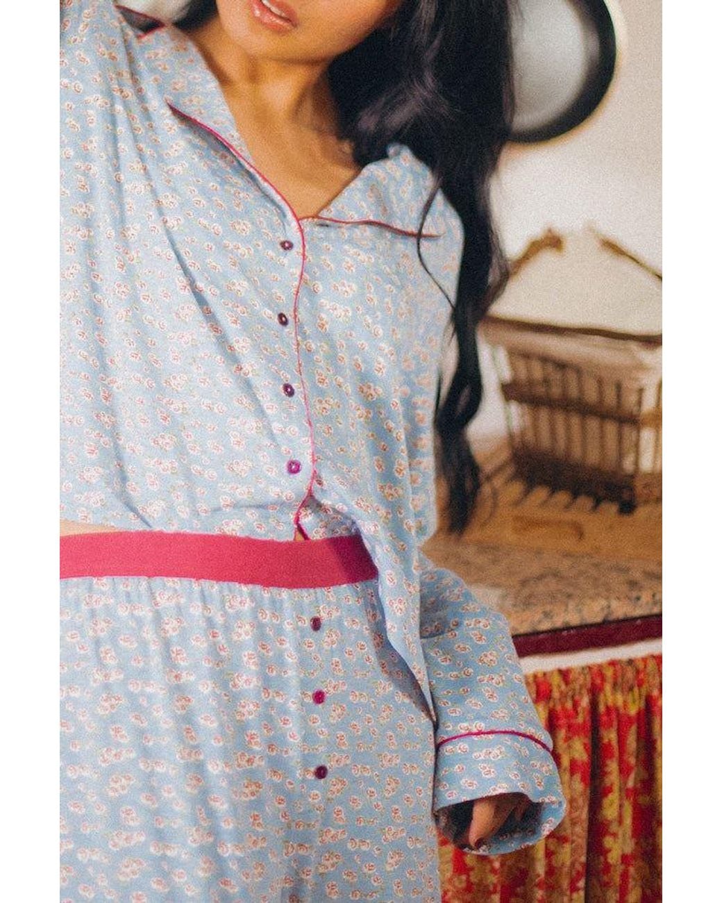 Wild Lovers Blue Edwina Pyjama Shirt