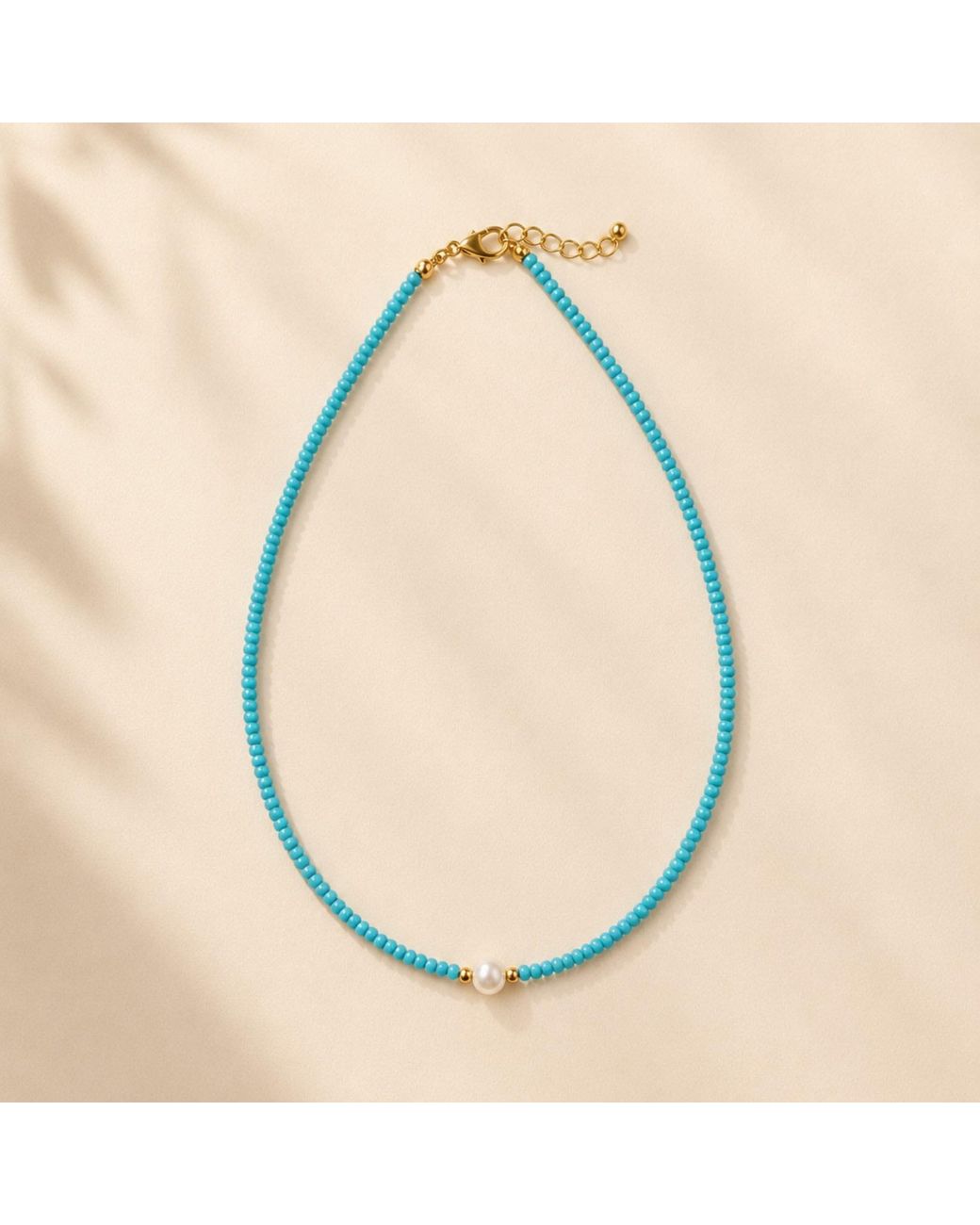 Nuvv Collection Blue Evil Eye Beaded Necklace
